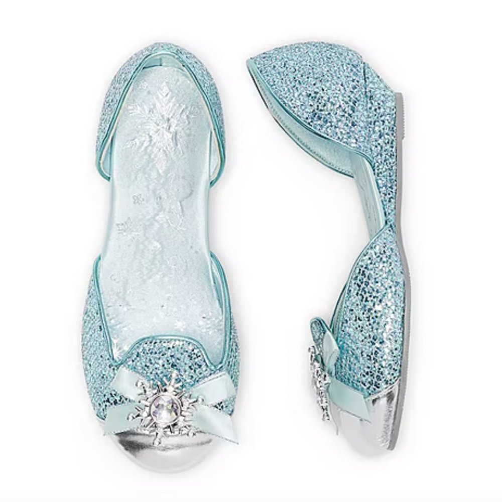 Frozen Disney Elsa Shoes sz 9T & Princess Dress sz 5-6 for Costume or Dress Up